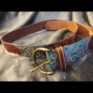 Free People- Engraved belt size L (34.5 - 38.5 in)